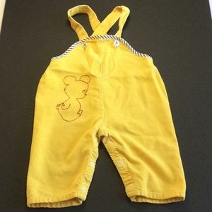Lee Mar Overalls Infant Kids Yellow Corduroy Vintage